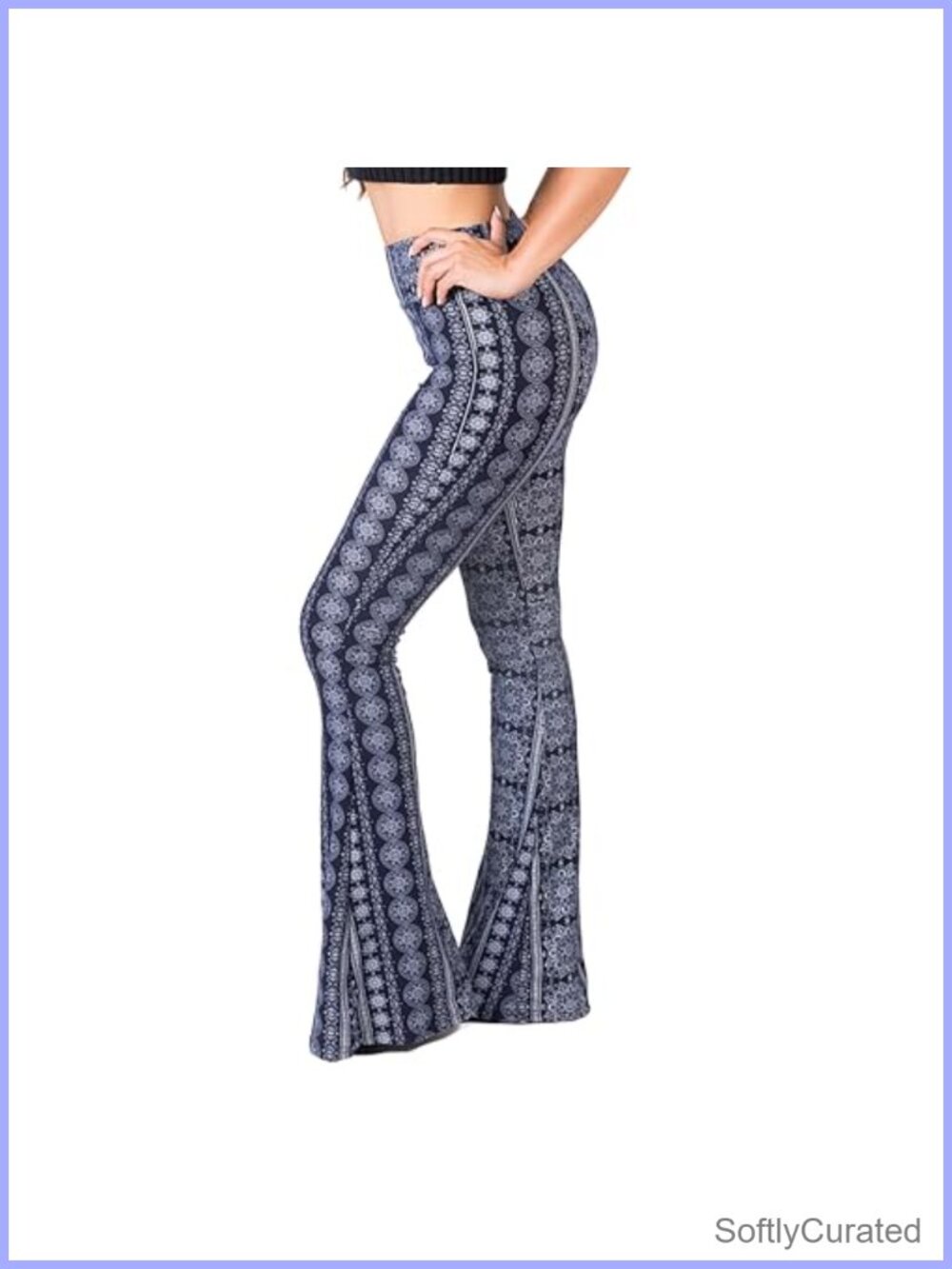 SATINA Palazzo Pants High Waist Flare Leggings Yoga Bell Bottom